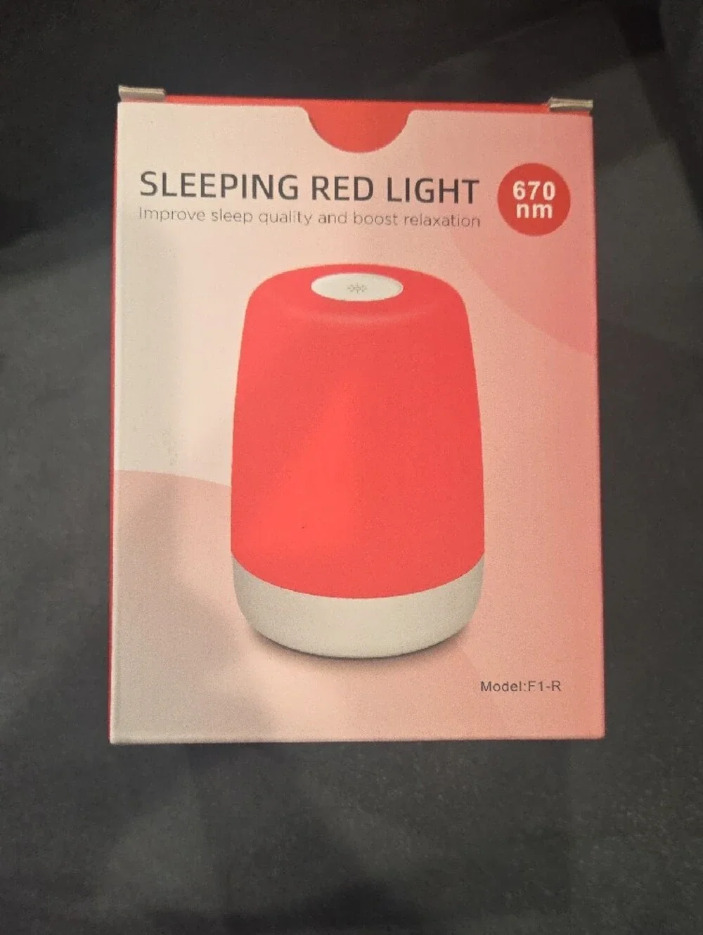 670nm Red Light for Sleep with Timer, Rechargeable, Dimmable, Sleep Aid Lamp